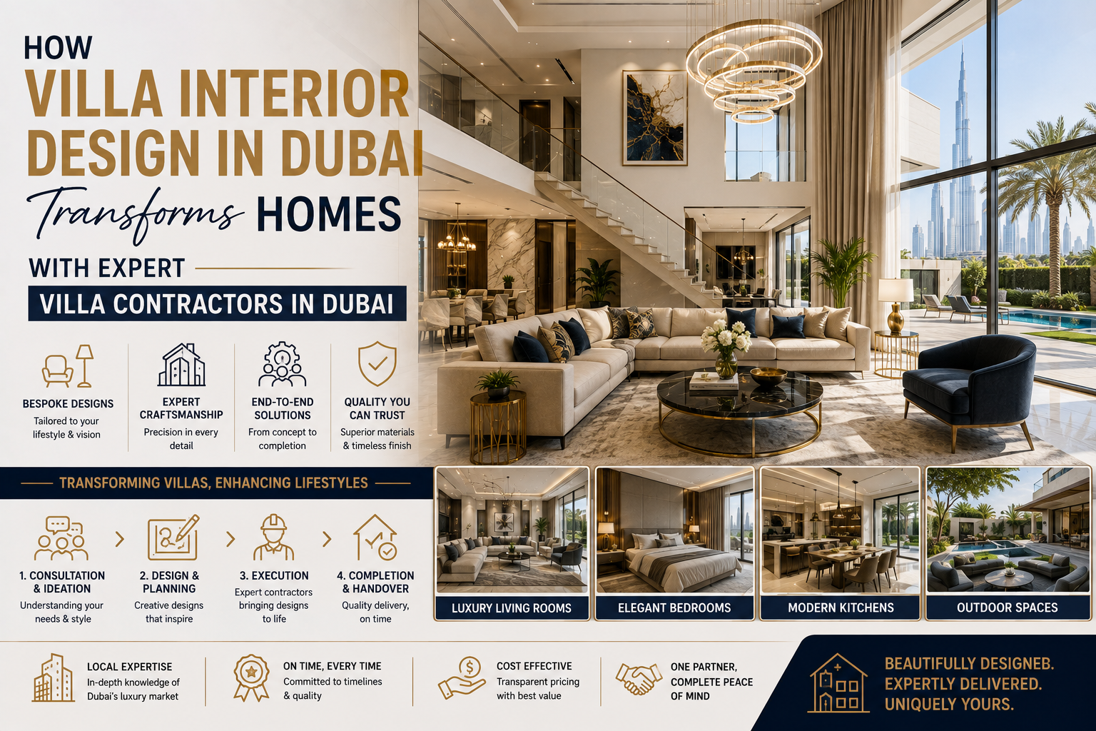 How Villa Interior Design in Dubai Transforms Homes with Expert Villa Contractors in Dubai